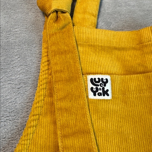 NWOT Lucy & Yak Original Dungaree Organic Cotton Mustard Size UK8 US4 Unisex - Picture 7 of 16